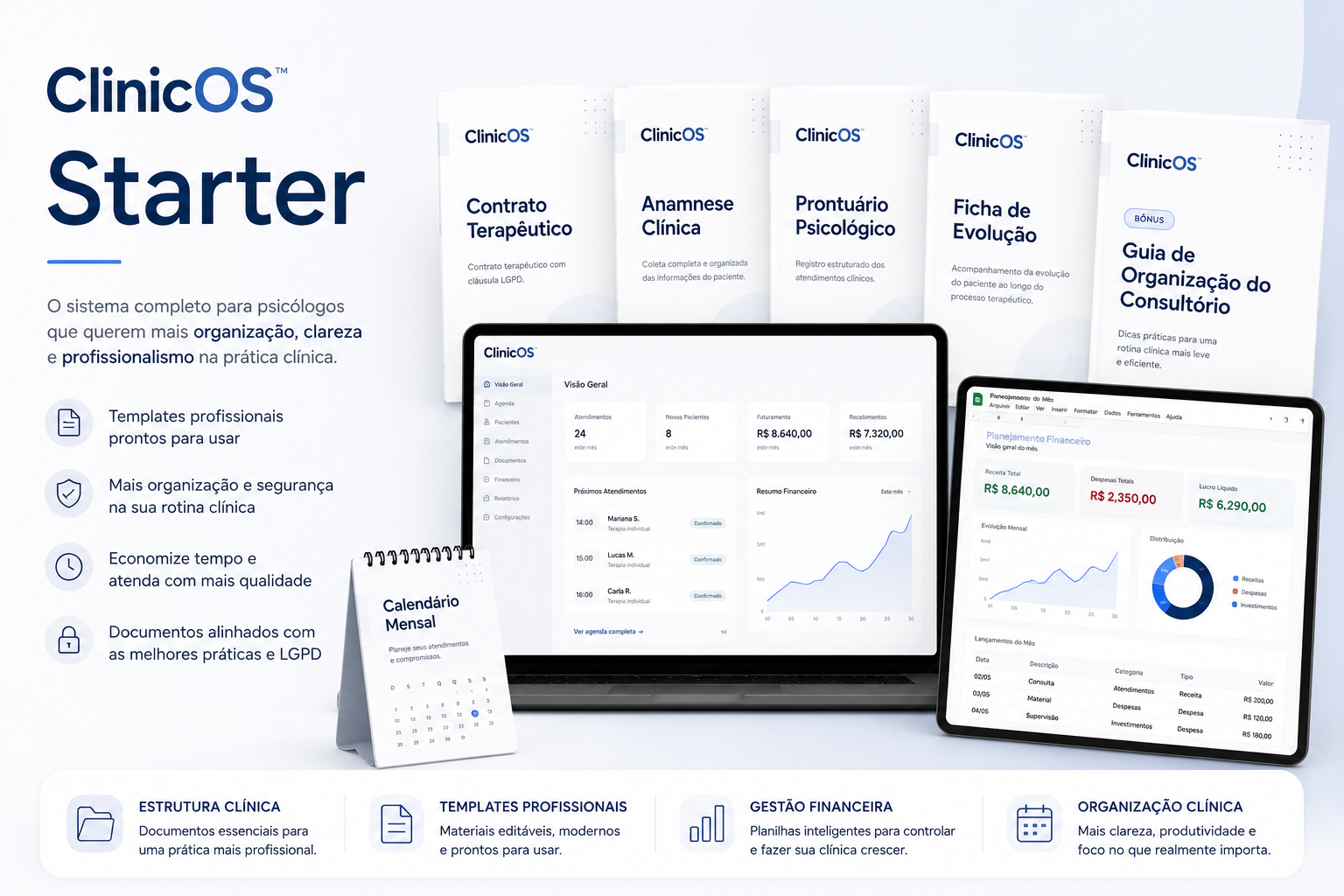ClinicOS mockup